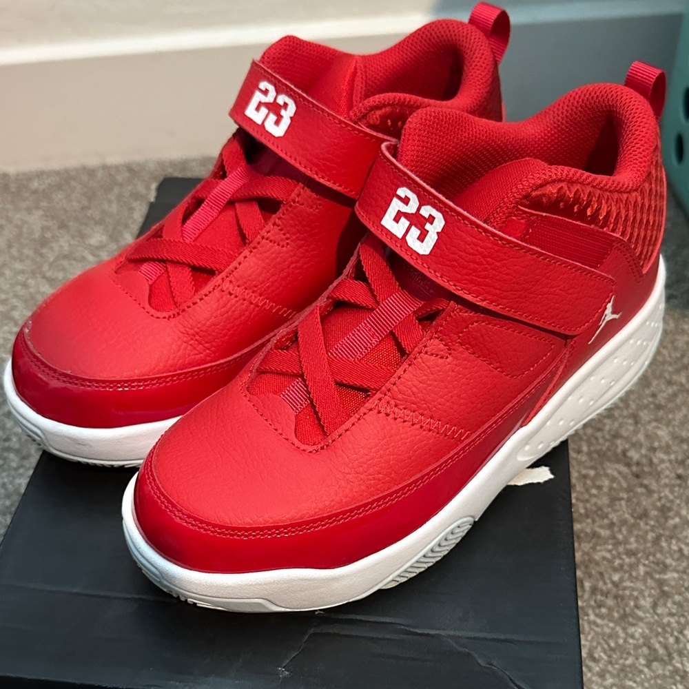 Jordan Kids Red and White Sneakers